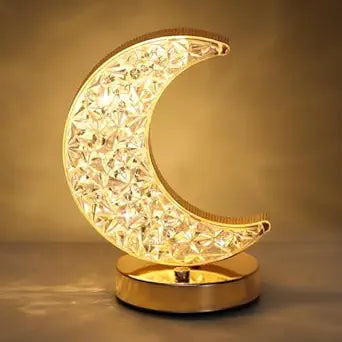 Moon Shaped  Crystal Lamp